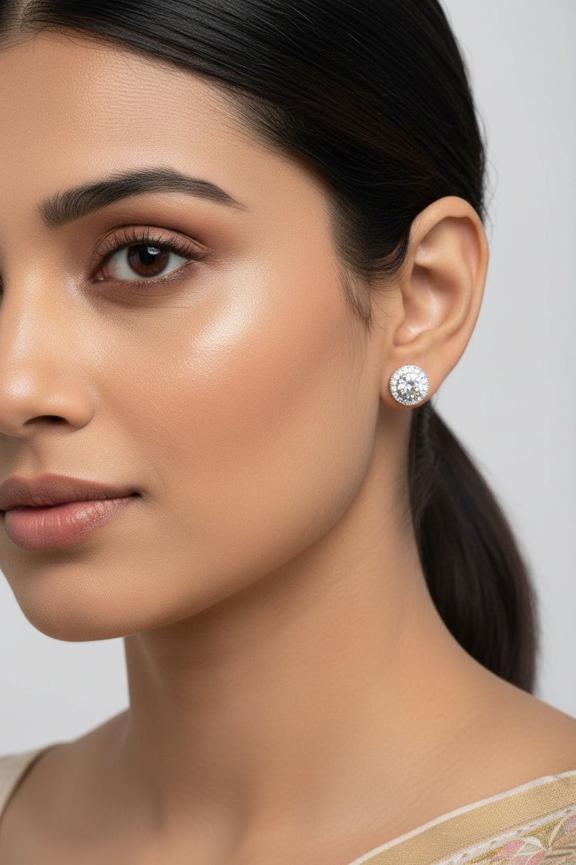 Classic Me Round Zirconia studs