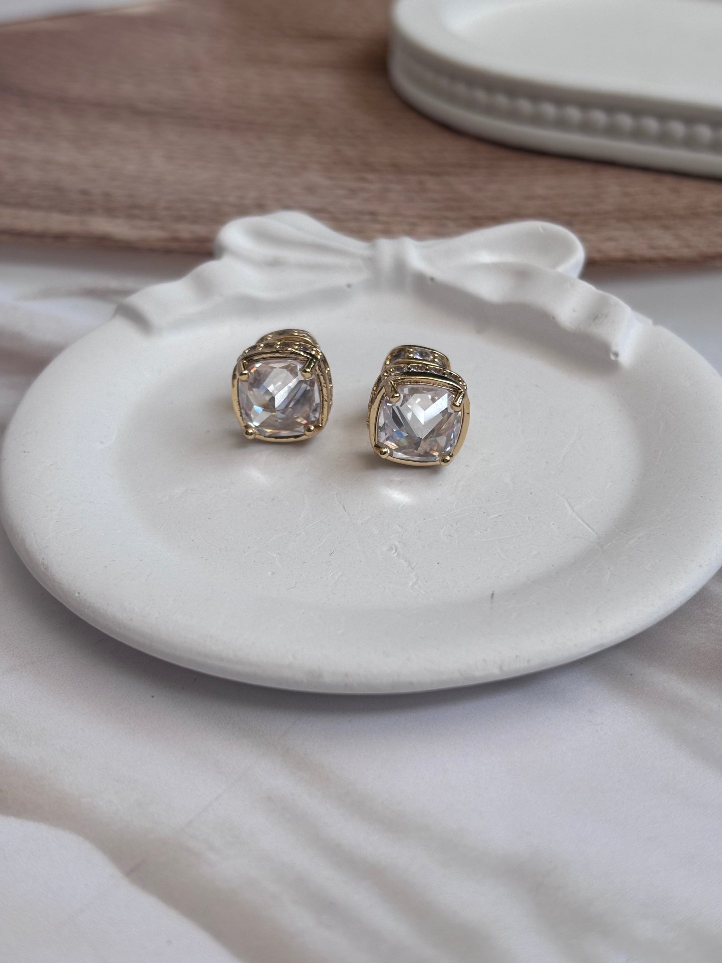 Square Golden stud