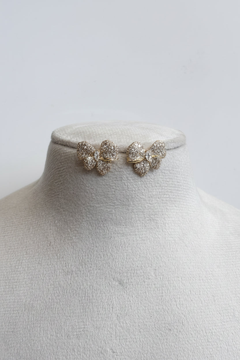 Sparkling Bow Studs