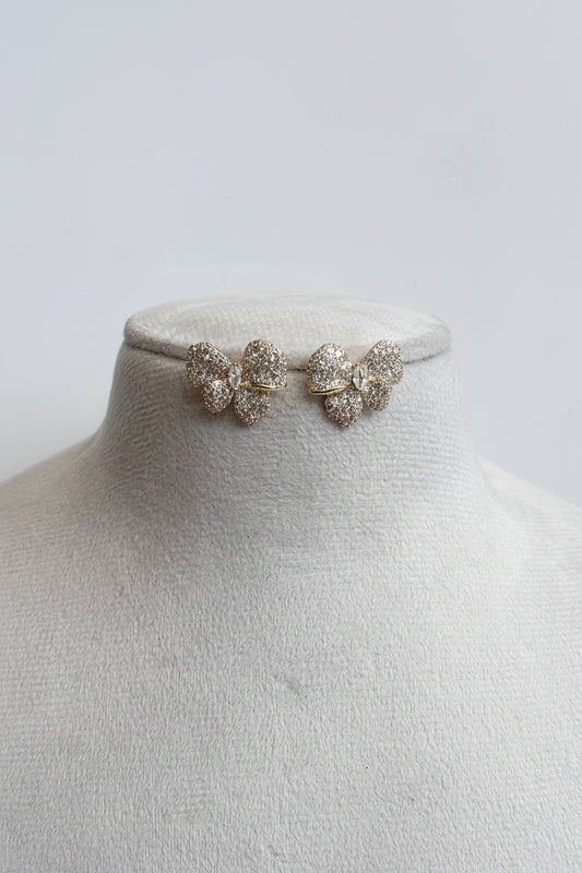 Sparkling Bow Studs