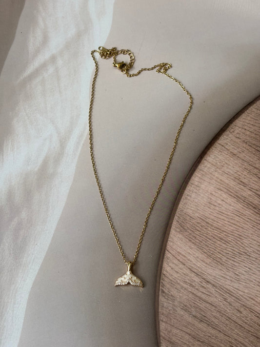 Mermaid tail pendant necklace